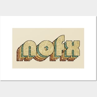 Nofx // Vintage Rainbow Typography Style // 70s Posters and Art